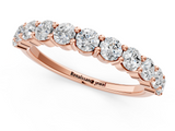 Rose gold Round Diamond Half-Eternity Prong-Set Band_105