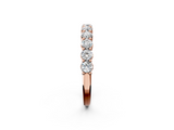 Rose gold Round Diamond Half-Eternity Prong-Set Band_106