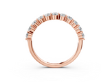 Rose gold Round Diamond Half-Eternity Prong-Set Band_107