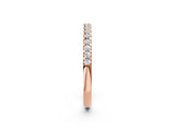 Rose gold Round Diamond Half Eternity Prong Set Band_11