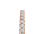 Rose gold Round Diamond Half Eternity Prong Set Band_14