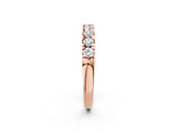 Rose gold Round Diamond Half-Eternity Prong Set Band_4