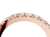 Rose gold Round Diamond Half-Eternity Prong Set Band_6