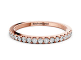 Rose gold Round Diamond Half Eternity Prong Set Band_9