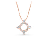 Rose gold Round Diamond Halo Pendant with Four-Prong Setting_7