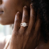 Rose gold Round Diamond Halo Ring with Split Shank Pavé Band and Four-Prong Setting_23