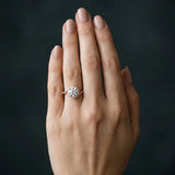 Rose gold Round Diamond Halo Ring with Twisted Pavé Band and Four-Prong Setting_7