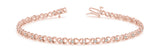 Rose gold Round Diamond Infinity Link Tennis Bracelet with Prong Setting