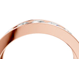Rose gold Round Diamond Linear Channel Mens Band_16