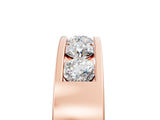 Rose gold Round Diamond Linear Channel Mens Band_17