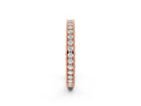Rose gold Round Diamond Milgrain Channel Set Eternity Band_6