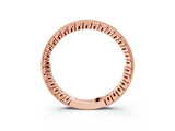 Rose gold Round Diamond Milgrain Channel Set Eternity Band_7