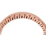 Rose gold Round Diamond Milgrain Channel Set Eternity Band_8