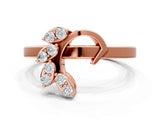 Rose gold Round Diamond Milgrain Eternity Band with Channel Setting_12
