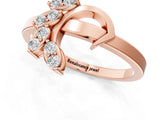Rose gold Round Diamond Milgrain Eternity Band with Channel Setting_13