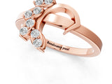 Rose gold Round Diamond Milgrain Eternity Band with Channel Setting_17