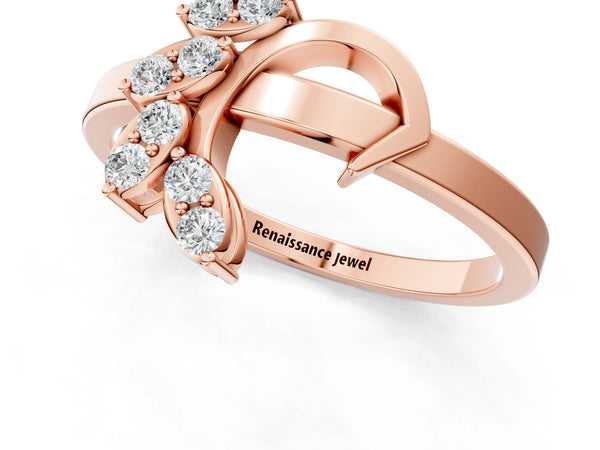 Rose gold Round Diamond Milgrain Eternity Band with Channel Setting