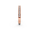 Rose gold Round Diamond Milgrain Pavé Eternity Band_6