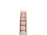 Rose gold Round Diamond Milgrain Pavé Eternity Band_9