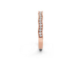 Rose gold Round Diamond Milgrain Pave Contour Band_4