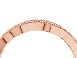 Rose gold Round Diamond Milgrain Pave Contour Band_6