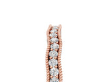 Rose gold Round Diamond Milgrain Pave Contour Band_7