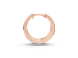 10K Rose Gold 0.21 Carat E VS Round Diamond Mosaic Hoop Earrings