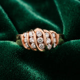 Rose gold Round Diamond Multi-Row Crossover Band_24