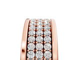 Rose gold Round Diamond Multi-Row Pavé Mens Band_5