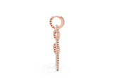 Rose gold Round Diamond Multiway Open Circle Statement Earrings_1