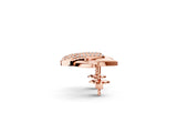 Rose gold Round Diamond Olive Branch Stud Earrings_10