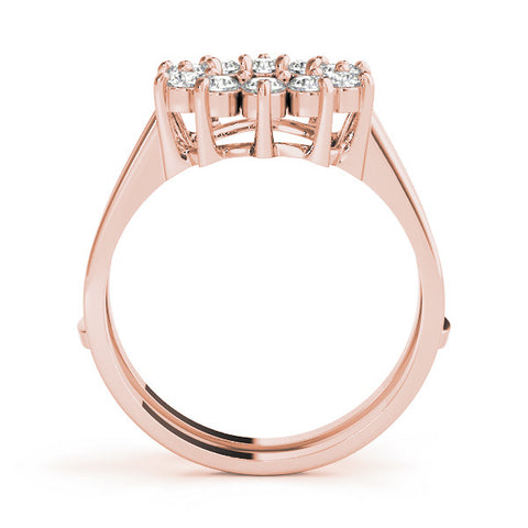 Rose gold Round Diamond Open Circle Split Shank Prong Setting Ring 1