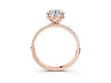 Rose gold Round Diamond Pavé Band with Six-Prong Setting_30