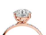 Rose gold Round Diamond Pavé Band with Six-Prong Setting_31