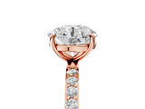 Rose gold Round Diamond Pavé Band with Six-Prong Setting_32
