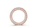 Rose gold Round Diamond Pavé Circle Pendant_6