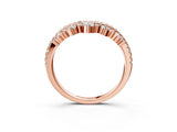 Rose gold Round Diamond Pavé Contour Band with Prong Setting_12