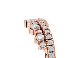 Rose gold Round Diamond Pavé Contour Band with Prong Setting_14