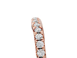 Rose gold Round Diamond Pavé Curved Band with Shared Prong Setting_9