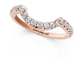 Rose gold Round Diamond Pavé Curved Eternity Band_5