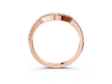 Rose gold Round Diamond Pavé Curved Eternity Band_7
