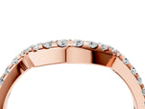 Rose gold Round Diamond Pavé Curved Eternity Band_8