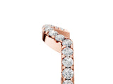 Rose gold Round Diamond Pavé Curved Eternity Band_9