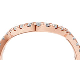 Rose gold Round Diamond Pavé Curved Wedding Band with Shared Prong Setting_4