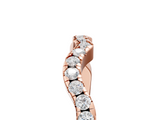 Rose gold Round Diamond Pavé Curved Wedding Band_9