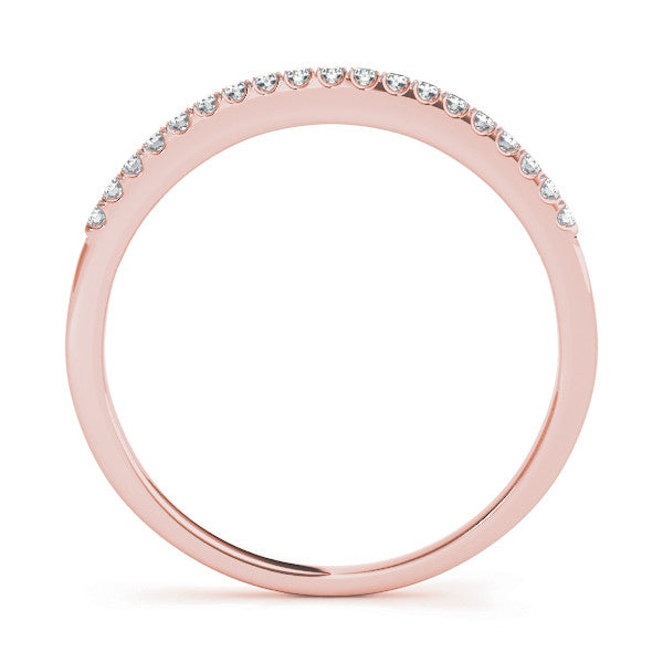 Rose gold Round Diamond Pavé Eternity Band 1