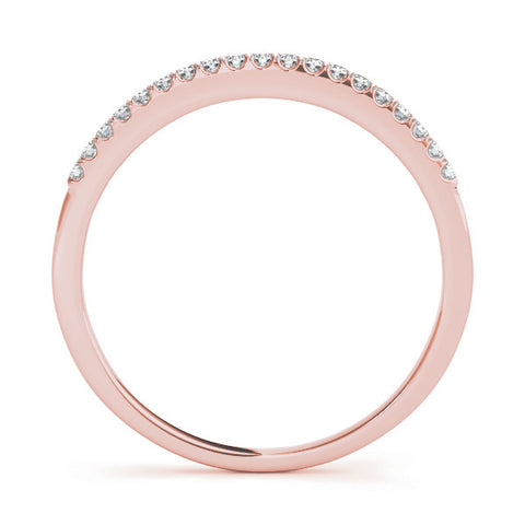 Rose gold Round Diamond Pavé Eternity Band 1