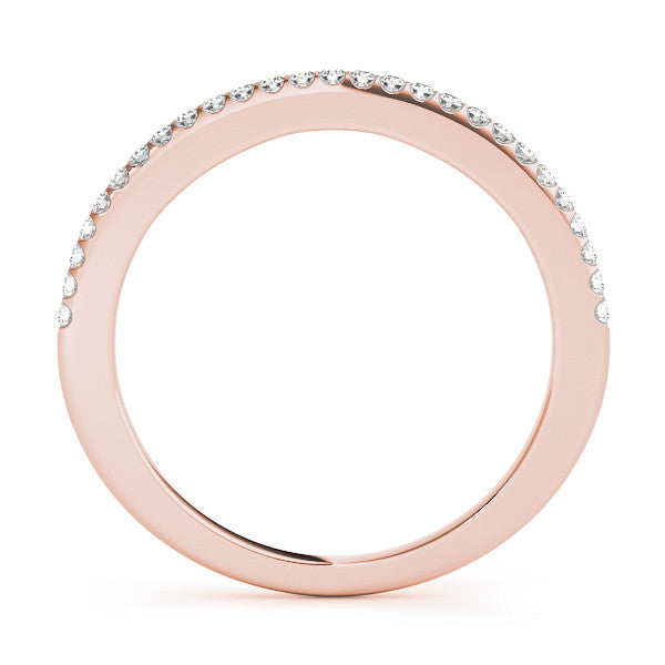 Rose gold Round Diamond Pavé Eternity Band with Micro Prong Setting 1