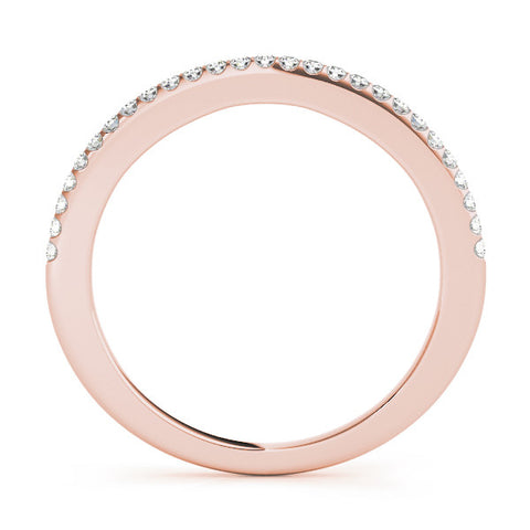 Rose gold Round Diamond Pavé Eternity Band with Micro Prong Setting 1