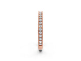 Rose gold Round Diamond Pavé Eternity Band with Milgrain Edge_6